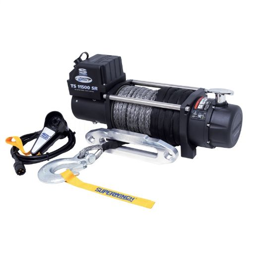 Picture of Superwinch 11500 LBS 12V DC 38in x 80ft Synthetic Rope Tiger Shark 11500 Winch