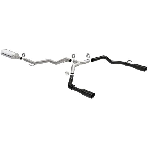 Picture of MagnaFlow 2020 Jeep Gladiator 3in Street Series Dual Split Exit SS Cat - Back Exhaust wBlack Tips