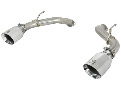 Picture of aFe POWER Takeda 2.5in 304 SS Axle - Back Exhaust w Polished Tips 17 - 19 Infiniti Q60 V6 - 3.0L (tt)