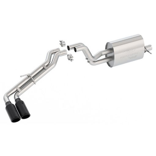 Picture of Ford Racing 2019 Ranger 2.3L Ecoboost Side Exit Cat - Back Exhaust System w Dual Black Chrome Tips