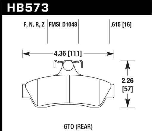Picture of Hawk 04 - 06 Pontaic GTO HPS 5.0 Rear Brake Pads