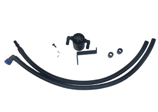 Picture of JampL 2019 - 2024 Ford Ranger 2.3L Driver Side Oil Separator 3.0 - Blk Anodized