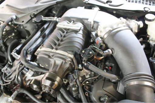 Picture of JL 11 - 17 Ford Mustang GT (wRoushVMP Supercharger) Driver Side Oil Separator 3.0 - Black Anodized