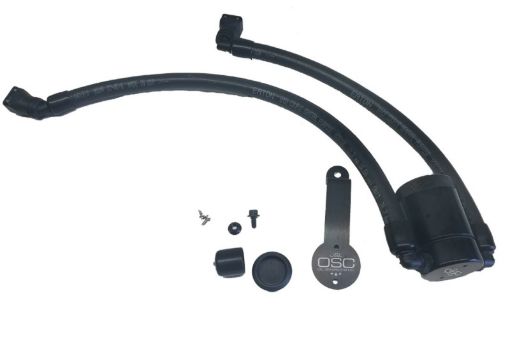 Picture of JL 2018 - 2023 Ford Mustang GT Driver Side Oil Separator 3.0 - Black Anodized