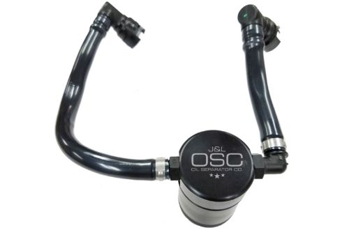 Picture of JL 2018 - 2023 Ford Mustang GT Passenger Side Oil Separator 3.0 - Black Anodized