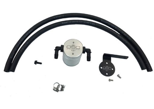 Picture of JL 95 - 04 Toyota Tacoma4Runner 3.4L Driver Side Oil Separator 3.0 - Clear Anodized