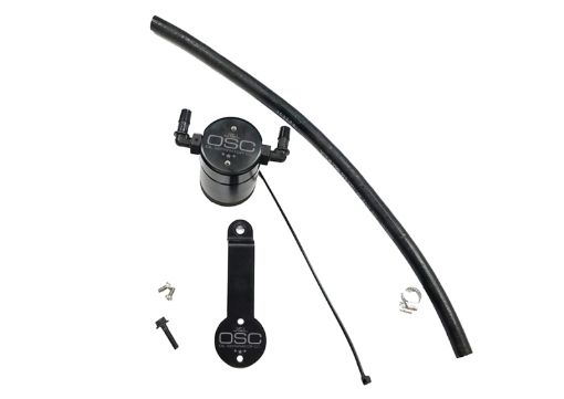 Picture of JL 16 - 21 Honda Civic 1.5L Turbo (EX Si) Passenger Side Oil Separator 3.0 - Black Anodized