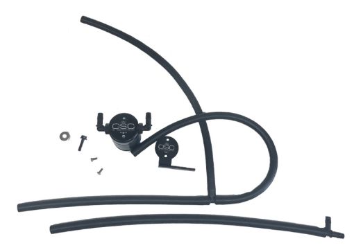 Picture of JL 03 - 15 Nissan Titan 5.6L Passenger Side Oil Separator 3.0 - Black Anodized