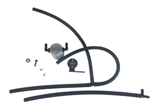 Picture of JL 03 - 15 Nissan Titan 5.6L Passenger Side Oil Separator 3.0 - Clear Anodized