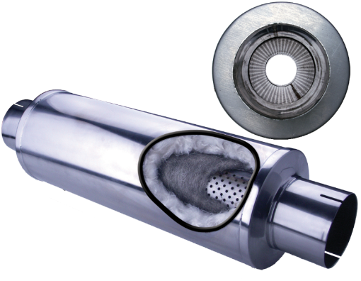 Picture of Diamond Eye MFLR 5inID SGL INSGL OUT 7inDIA X 24in BODY 30in LENGTH LOUVERED SLOTTED ENDS 409 SS