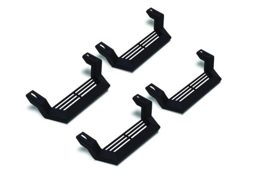 Picture of Rampage 1999 - 2019 Jeep Rock Rail Short Step Universal 4 Piece Set - Black