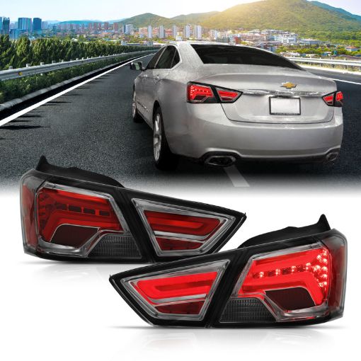 Picture of ANZO 14 - 18 Chevrolet Impala LED Taillights Smoke