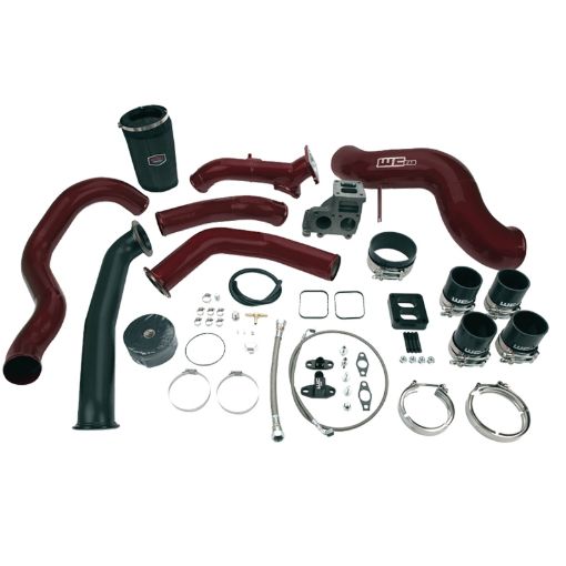 Picture of Wehrli 01 - 04.5 Chevrolet 6.6L LB7 Duramax S400 Turbo Install Kit (No Turbo) - WCFab Red