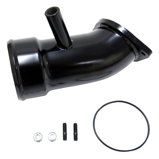Picture of Wehrli 17 - 19 Chevrolet 6.6L L5P Duramax 3.5in Intake Horn wPCV Port - Gloss Black