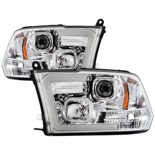 Picture of Spyder 09 - 16 Dodge Ram 1500 Ver 2 Proj Headlight - Light Bar Turn Signal - Chro - PRO - YD - DR09V2 - SB - C