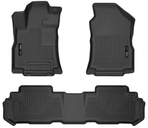 Picture of Husky Liners 19 - 23 Subaru Ascent Weatherbeater Black Front 2nd Seat Floor Liners