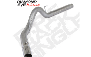 Picture of Diamond Eye 18 - 19 Ford 3.0L Powerstroke F150 - 4in Aluminized DPF Back Exhaust Kit w Tip 4512BRA - DE