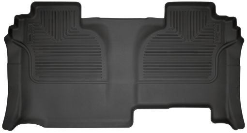 Picture of Husky Liners 20 - 24 Chevrolet Silverado 25003500HD DC WeatherBeater 2nd Seat Black Floor Liners