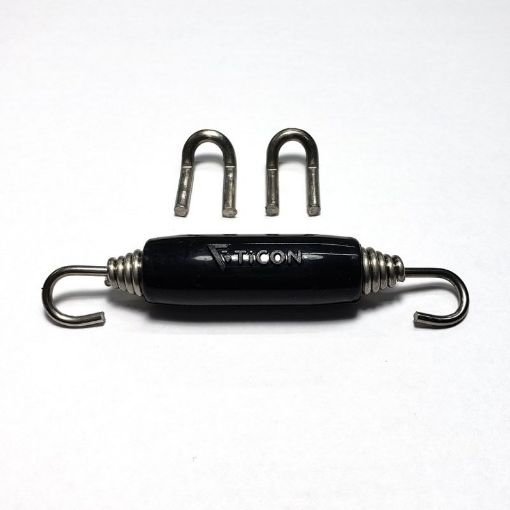Picture of Ticon Industries Black Silicone Titanium Spring Tab and Spring Kit (2 Tabs1 Spring) - Single Kit
