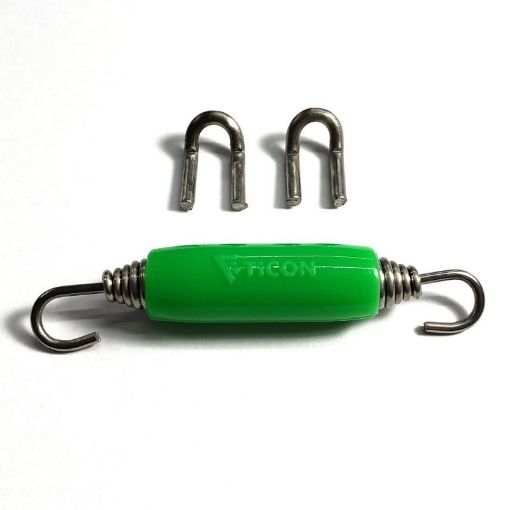 Picture of Ticon Industries Green Silicone Titanium Spring Tab and Spring Kit (2 Tabs1 Spring) - Single Kit