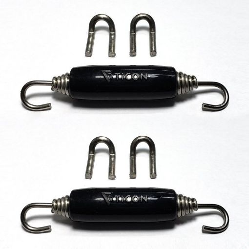 Picture of Ticon Industries Black Silicone Titanium Spring Tab and Spring Kit (4 Tabs2 Springs) - 2 Pack