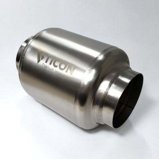 Picture of Ticon Industries 7in OAL 3.0in InOut Ultralight Titanium Muffler