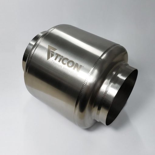 Picture of Ticon Industries 7in OAL 4.0in InOut Ultralight Titanium Muffler