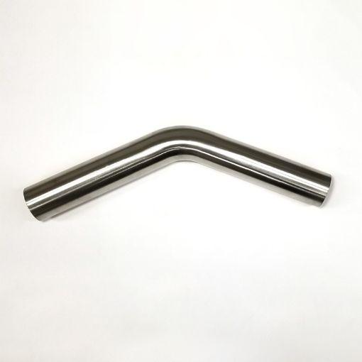 Picture of Stainless Bros 1.25in Diameter 1.5D 1.875in CLR 45 Degree Bend 6.5in leg6.5in leg Mandrel Bend