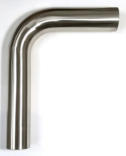 Picture of Stainless Bros 2.0in Diameter 1.5D 3in CLR 90 Degree Bend 5in leg8in leg Mandrel Bend