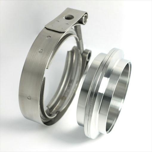 Picture of Stainless Bros 3.0in 304SS V - Band Assembly - 2 Flanges1 Clamp