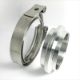 Picture of Stainless Bros 3.5in 304SS V - Band Assembly - 2 Flanges1 Clamp