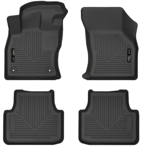 Picture of Husky Liners 19 - 23 Volkswagen Jetta Weatherbeater Black Front 2nd Seat Floor Liners