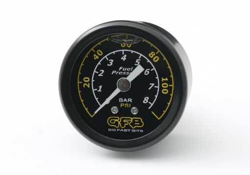 Picture of GFB Fuel Pressure Gauge (Suits 80508060) 40mm 1 - 12in 18MPT Thread 0 - 120PSI
