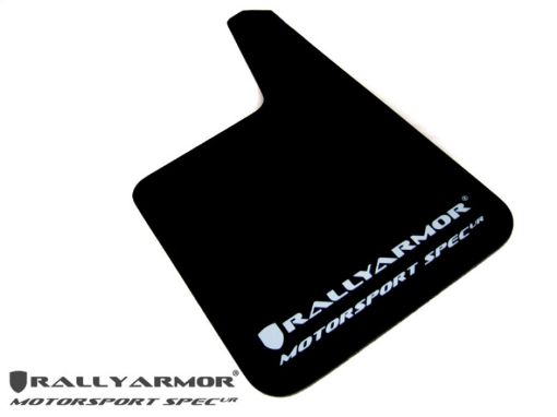 Picture of Rally Armor Universal Fit (No Hardware) Motorsport Spec Black UR Mud Flap w White Logo