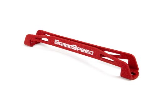 Picture of GrimmSpeed 08 - 18 Subaru WRXSTI Lightweight Battery Tie Down - Red