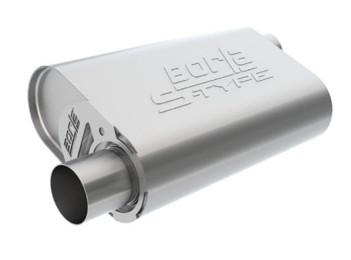 Picture of Borla CrateMuffler Mopar BB 383413426440 S - Type 2.5in OffsetOffset 14inx4.35inx9in Oval Muffler
