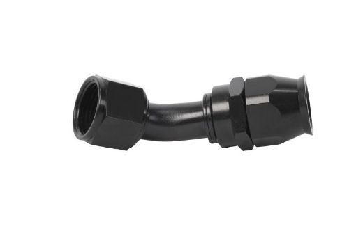 Picture of Aeromotive PTFE Hose End - AN - 12 - 45 Deg - Black Anodized