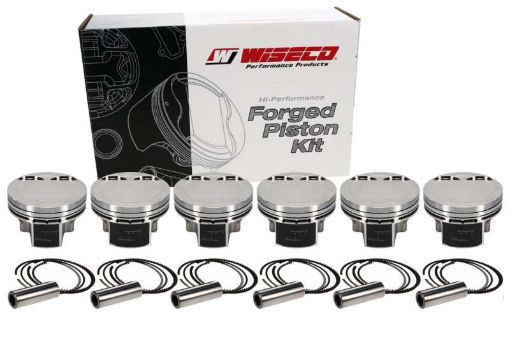 Picture of Wiseco Nissan VR38DETT 3.8L 95.58mm Bore 1.232inch CH - 6.3 Dome Dish 9.51 Stroker Max HD Piston Kit