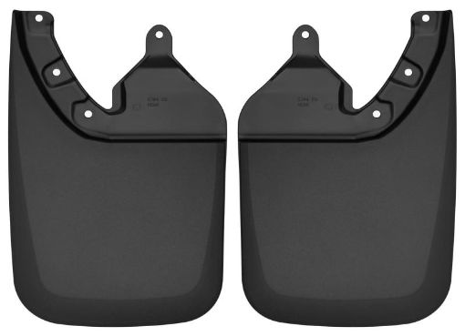 Picture of Husky Liners 2016 Toyota Tacoma w OE Fender Flares Custom Molded Rear Mud Guards - Black