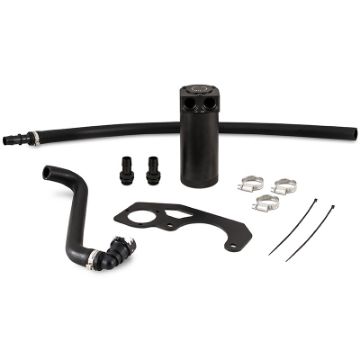 Picture of Mishimoto 2018 Jeep Wrangler JL 2.0L Baffled Oil Catch Can Kit - Black