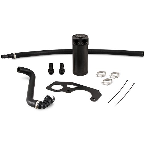 Picture of Mishimoto 2018 Jeep Wrangler JL 2.0L Baffled Oil Catch Can Kit - Black