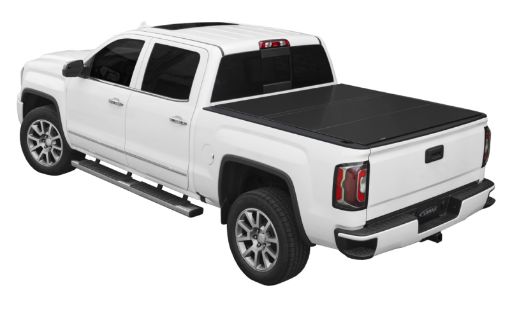 Picture of Access LOMAX Tri - Fold Cover 2020 ChevGMC Full Size 2500 3500 6ft 8in Standard Bed - Matte Black