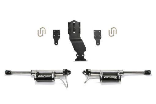 Picture of Fabtech 19 - 20 Ford F450F550 4WD Dual Steering Stabilizer System wDL 2.25 Resi Shocks