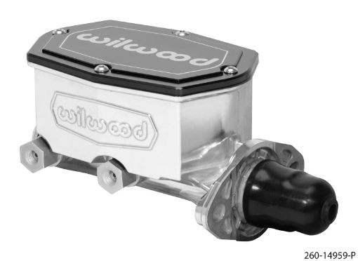 Picture of Wilwood Compact Tandem Master Cylinder - 1in Bore - wPushrod (Ball Burnished)