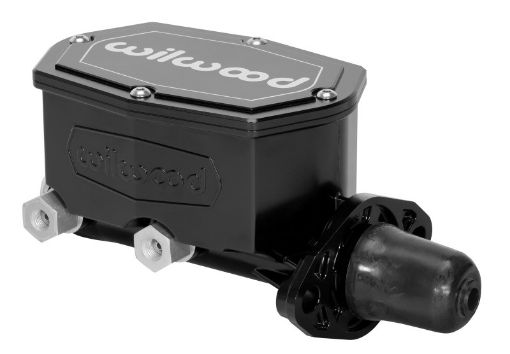Picture of Wilwood Compact Tandem Master Cylinder - 1.12in Bore - wPushrod (Black)