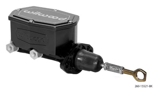 Picture of Wilwood Compact Tandem Master Cylinder - 1516in Bore - wPushrod fits Mustang (Black)