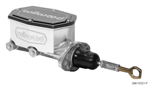 Picture of Wilwood Compact Tandem Master Cylinder - 1516in Bore - wPushrod fits Mustang (Ball Burnished)