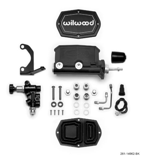 Picture of Wilwood Compact Tandem MC - 1516in Bore - wBracket and Valve (Pushrod) - Black