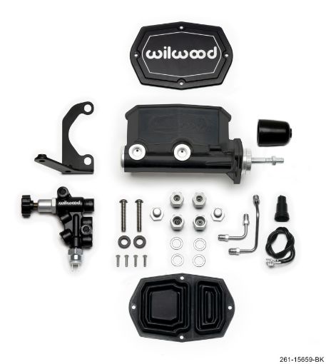 Picture of Wilwood Compact Tandem MC - 78in Bore wRH Bracket and Valve (Pushrod) - Black