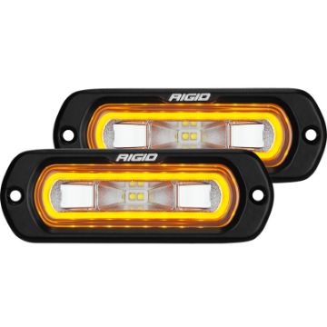 Picture of Rigid Industries SR - L Series Flush Mount LED Spreader Pair w Amber Halo - Universal